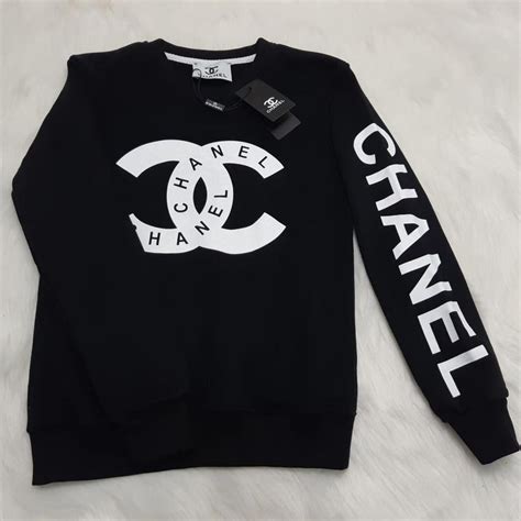 coco chanel sweatshirt|authentic chanel logo sweater.